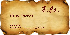 Blun Csepel névjegykártya